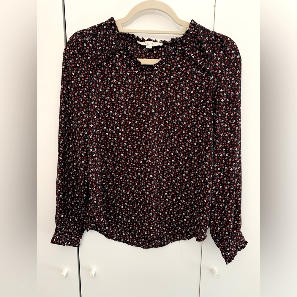 LOFT Floral Print Blouse